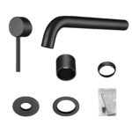 LUCID PIN Series Black Spout Mixer Trim Kit Only With Separate 60mm Cover Plate (match CLPS)