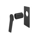 RUSHY Series Square Black Wall Mixer Trim Kit(match CLPM)