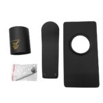 RUSHY Series Square Black Wall Mixer Trim Kit(match CLPM)