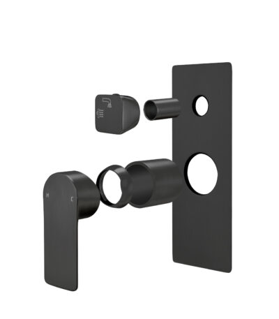 VOG Series Black Wall Mixer with Diverter Trim Kit(match CLPD)
