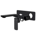 IVANO Series Black Wall Mixer With Spout Trim Kit(match CLPS)