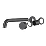 MOON Series Black Wall Mixer With Spout Trim Kit(Separate Cover Plate,match CLPS)