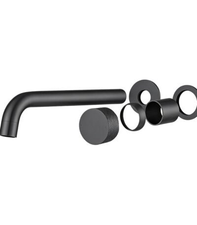 MOON Series Black Wall Mixer With Spout Trim Kit(Separate Cover Plate,match CLPS)