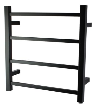 Black Heated Towel Rack 4 Bars