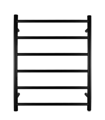 Black Heated Towel Rack 6 Bars