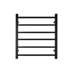 Black Heated Towel Rack 6 Bars
