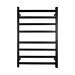 Black Heated Towel Rack 8 Bars