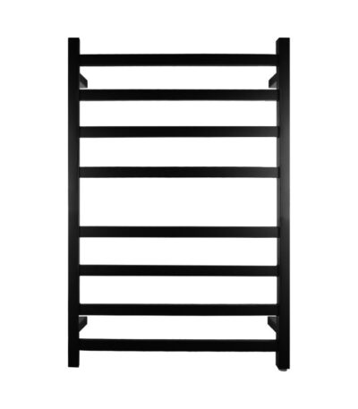 Black Heated Towel Rack 8 Bars