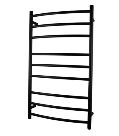 Black Heated Towel Rack 9 Bars