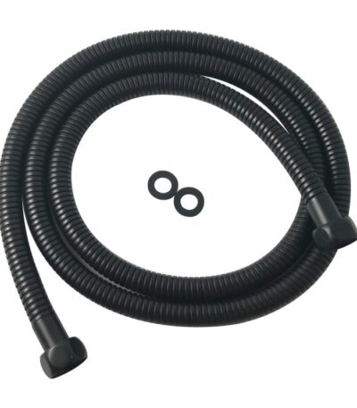 1500mm Black Stainless Steel Water Inlet/Outlet Shower Hose