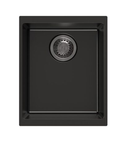 370x460x220mm Black Carysil Granite Single Bowl Kitchen Sink