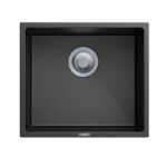 457x406mm Black Carysil Granite Single Bowl Kitchen Sink