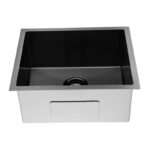 510x440x230mm Gun Metal Grey Stainless Steel Single Bowl Kitchen Sink