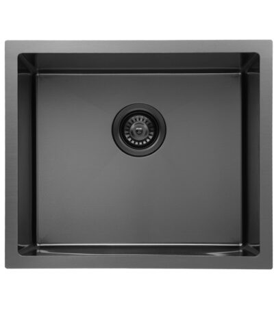 510x440x230mm Gun Metal Grey Stainless Steel Single Bowl Kitchen Sink