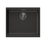 530x460x220mm Black Carysil Granite Single Bowl Kitchen Sink