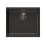 530x460x220mm Black Carysil Granite Single Bowl Kitchen Sink