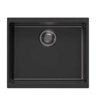 530x460x220mm Black Carysil Granite Single Bowl Kitchen Sink