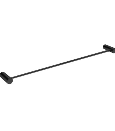 600mm Black Single Towel Rail
