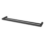 RUSHY - 800mm Black Double Towel Rail