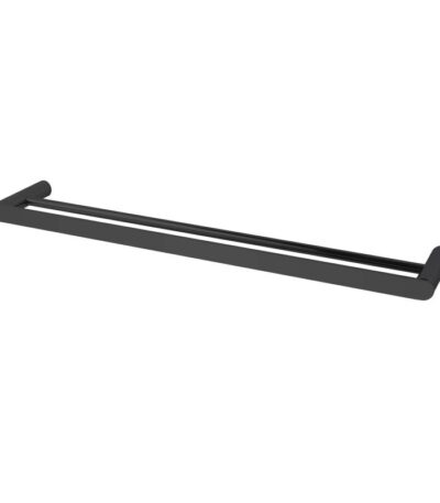 RUSHY - 800mm Black Double Towel Rail