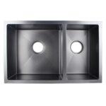 710x450x205mm Dark Grey Stainless Steel 1 & 1/2 Bowl Kitchen Sink