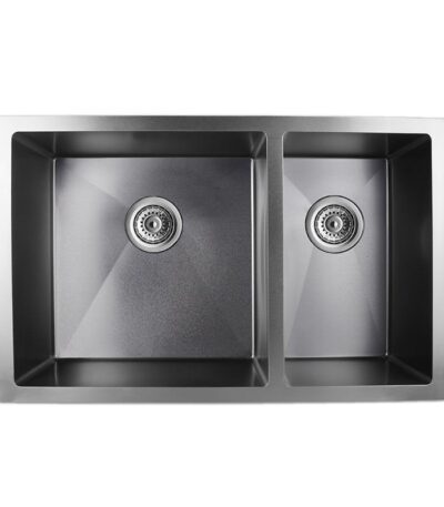 710x450x205mm Dark Grey Stainless Steel 1 & 1/2 Bowl Kitchen Sink