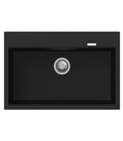 780x510x220mm Black Carysil Granite Single Bowl Kitchen Sink