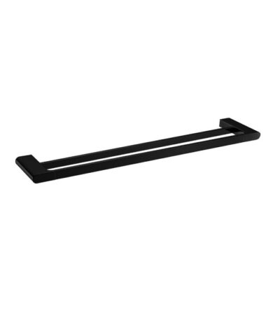 VOG - 600mm Black Double Towel Rail