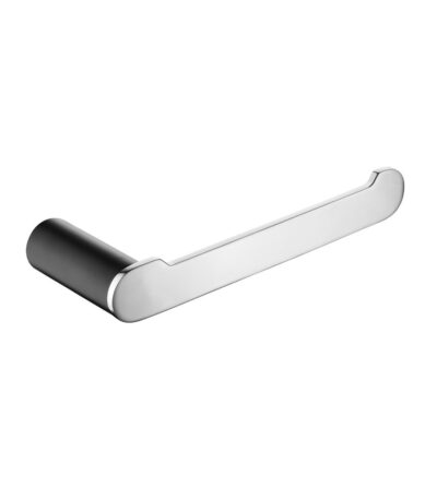 RUSHY - Black & Chrome Toilet Paper Holder