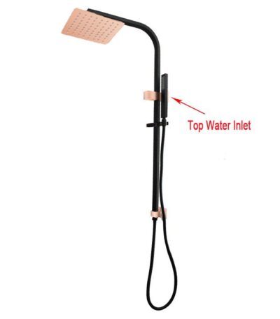 10" Black & Rose Gold Shower Station