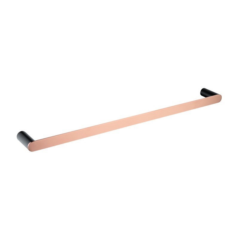 800mm Black & Rose Gold Single Towel Rail 1 800mm Black & Rose Gold Single Towel Rail