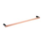 600mm Black & Rose Gold Single Towel Rail
