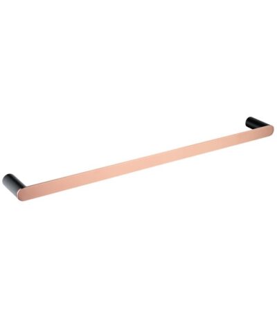 600mm Black & Rose Gold Single Towel Rail