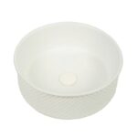 385*385*140mm Polar Subtly Textured Exterior with Matte White Interior Finish Above Counter Basin(32mm Nonverflow)