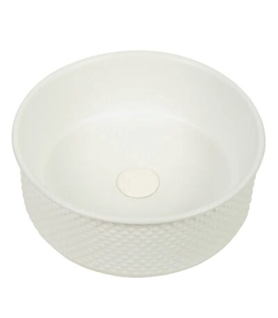 385*385*140mm Polar Subtly Textured Exterior with Matte White Interior Finish Above Counter Basin(32mm Nonverflow)