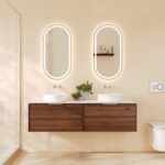 1490*455*390mm Paris Walnut Woodmatt Wall Hung Vanity Only With Brushed Gold Handle