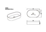 520x300x120mm Matte White Above Counter Basin