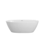 PILATO Series 1700*800*580mm Slim Edge Gloss White Freestanding Acrylic Bathtub