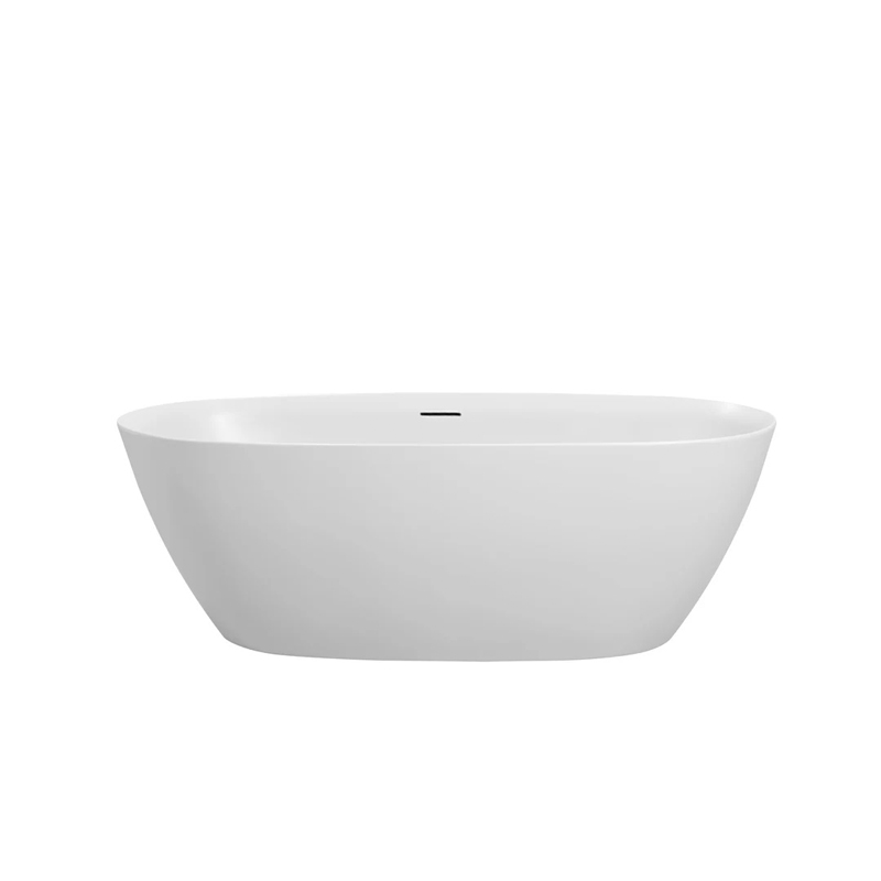 PILATO Series 1500*750*580mm Slim Edge Gloss White Freestanding Acrylic Bathtub