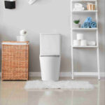 PANI 670*360*850mm Gloss White Rimless Flushing Back to Wall Two-piece Toilet Suite