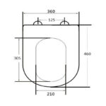 MOI), RAUL66, RAUL99, TOI, VERA, White Thermoset Heavy Duty Soft-close UF Material Flat Slim Seat(Suitable for PANI, ZARA66, ZARA99