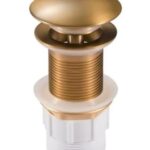 Brushed Brass Pop Up Waste No Overflow