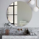 800mm Pencil Edge Round Plain Mirror
