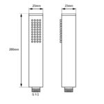 Gunmetal Single Function Handheld Shower