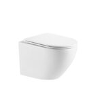 RAUL66 575*360*360mm Gloss White Rimless Flushing Wall Hung Pan
