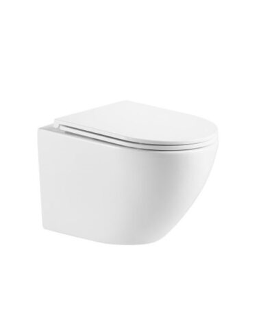 RAUL66 575*360*360mm Gloss White Rimless Flushing Wall Hung Pan