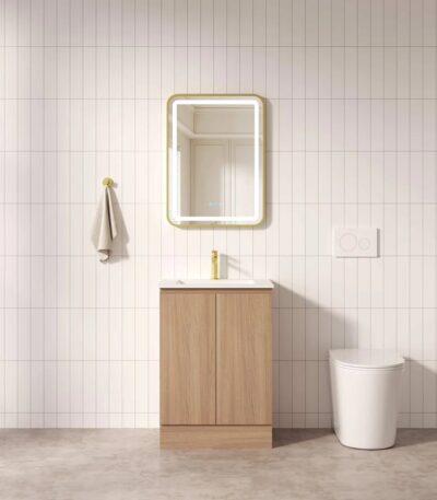 586*450*830mm RITA Freestanding Elegant Oak Cabinet