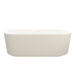 ROSE Series 1500*750*580mm Matte White Back to Wall Acrylic Bathtub