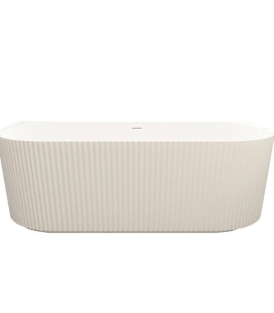 ROSE Series 1500*750*580mm Matte White Back to Wall Acrylic Bathtub