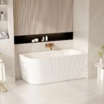 ROSE Series 1500*750*580mm Matte White Corner Acrylic Bathtub(Right Corner)